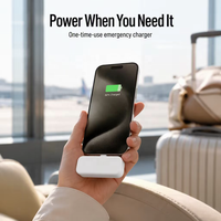 Mini chargeur de téléphone portable pour Iphone chargeur de téléphone portable d'urgence à usage unique chargeur de téléphone portable jetable