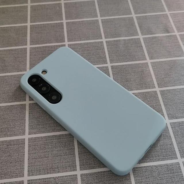 Slim Anti-fingerprint Liquid Silicone case for samsung S23 S21plus S22 ultra S20 S24 S23 FE Soft Microfiber Lining Phone case