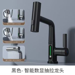 Robinet de lavabo en laiton en gros avec affichage numérique, bec extractible et rotatif à 360 degrés - Product Image 5