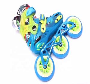 Junior <span class=keywords><strong>3</strong></span> big wheels regolabile urban speed aggressivo hard boot freestyle slalom patines <span class=keywords><strong>3</strong></span> Ruedas roller pattini in linea scarpe per - Product Image 4