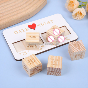 Fecha noche dados al por mayor 5 uds juegos de aventura divertidos parejas románticas regalo juego de mesa de madera para pareja - Product Image 2