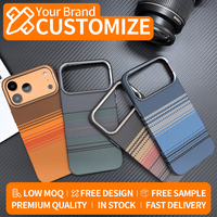 Coque de téléphone à motif transfert d'eau, non magnétique ou magnétique, pour iPhone 17 18 Pro Max, texture Kevlar