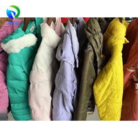 Jaket Pendek Wanita Berlapis Busa Musim Gugur Musim Dingin Modis Pakaian Bekas Grosir Campuran Poliester/Katun Berbagai Warna