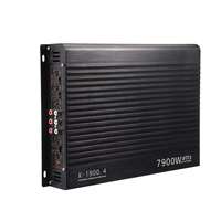 Fabricant professionnel d'amplificateurs audio de voiture 12V 7900W classe A 4 canaux, en alliage d'aluminium, avec crossover, compatible avec les autoradios.