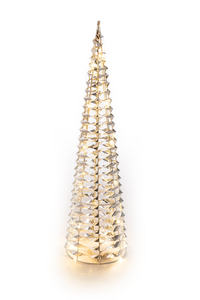 Vente en gros de cône de guirlandes de luxe avec paillettes Figurine de Noël et ornement de jouet Cadeaux de Noël parfaits - Product Image 3