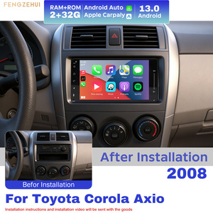 <span class=keywords><strong>Autoradio</strong></span> multimédia Android 13 <span class=keywords><strong>4</strong></span> cœurs avec GPS et navigation pour Toyota Corolla Axio 2008, CarPlay, lecteur DVD, 64 Go - Product Image 2