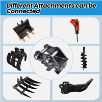 Accessoires à changement rapide pour excavatrices compactes et micro-excavatrices : godets, grappes, tarières – Garantie 5 ans et plus – Compatible avec les modèles noirs