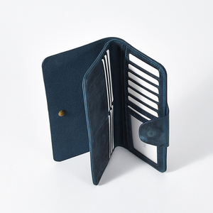 Nhà Máy Trực Tiếp Thiết Kế Mớ<span class=keywords><strong>i</strong></span> Tú<span class=keywords><strong>i</strong></span> Sang Trọng Ví 19 Cardsholder Crazy Horse Leather Rfid Chặn Chủ Thẻ Id Nam Money Clip Wal - Product Image 6