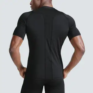 Тренировочная и беговая одежда для фитнеса, мужская спортивная футболка на заказ