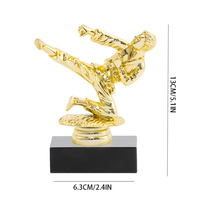 Trofeo de Plástico Personalizado de Fábrica, Copa con Base de Mármol, Grabado Personalizado, Impresión por Transferencia Térmica para Taekwondo y Artes Marciales
