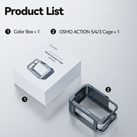 Cage de protection à dégagement rapide en alliage d'aluminium léger TELESIN 54g pour DJI Action 5 Pro 4 3 avec cadre de protection pour chaussure froide
