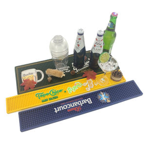 Personalized Long Silicone PVC Beer Mat Rubber Bar Spill Pad <b>Pub</b> Rail Mat Drip Tray Non Slip Service Runner <b>Table</b> Mat Placemat - Product Image 1