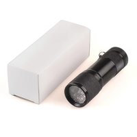 Lampe Torche Tactique Mini 3W à Longue Portée 625nm 9 LED Lumière Rouge en Aluminium pour la Chasse Détecteur de Veines Observateur Nocturne