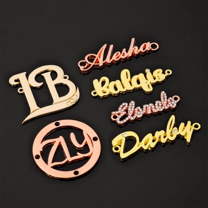 Etiqueta metálica con logotipo para accesorios de ropa, chapado en oro, grabada, para hiyab, abaya, bufanda, zapatos, etiqueta metálica con logotipo de marca personalizada, etiqueta metálica para bolsos - Product Image 5
