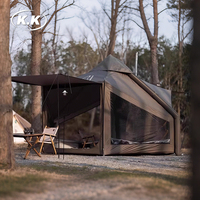 Kawagebo Kamp (KK) Gonflable 9.2 ㎡   / 17.4 ㎡   Tentes de camping gonflables Oxford Glamping Yurt pour la famille avec cheminée