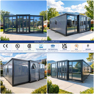 Maison conteneur préfabriquée extensible de 20 pieds ou 30 pieds, prête pour chauffage par le sol, 3 chambres, 2 salles de bain, mobile et empilable, type bungalow - Product Image 2