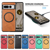 Coque de Téléphone Professionnelle OEM en Cuir PU Mince et TPU Magnétique Doux au Toucher avec Recharge sans Fil pour Google Pixel 6 7 Pro