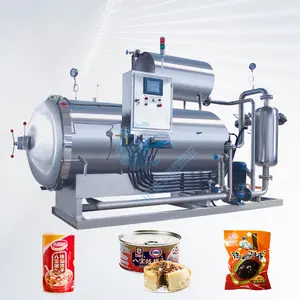 Zakje Voedsel Sterilisatie Melkproces Luncheon Vlees Saus Pakket Retort Lijn Industriële Autoclaaf Machine 500 L