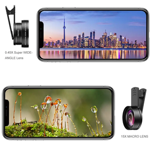 Multi Color 2 in 1 Clip On Camera Accessory 0.45X 37mm 49UV Wide Angle 12.5X Macro Fisheye Lens for Phone Smart - Product Image 6