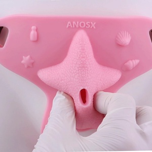 ANOSX Starfish Silicone Cock Cage With Lockable Belt Sissy Chastity Cages Penis Restraint Cover Slave Discipline <b>Tools</b> for Men - Product Image 2