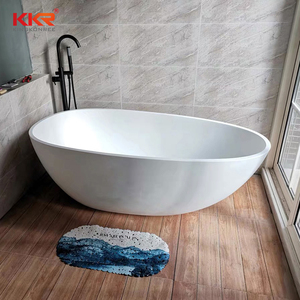 Baignoires autoportantes ovales surface solide tube <span class=keywords><strong>de</strong></span> <span class=keywords><strong>bain</strong></span> rond meubles d'hôtel - Product Image 6