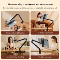 Support de tablette PC réglable en alliage d'aluminium, rotatif à 360°, pliable, pour la maison, le bureau, vente en gros OEM