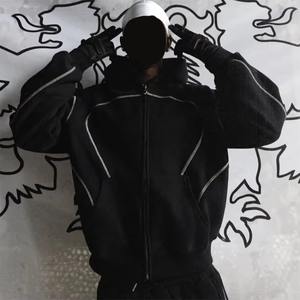 Felpe con cappuccio e tuta da ginnastica ricamati <span class=keywords><strong>Hip</strong></span> <span class=keywords><strong>Hop</strong></span> personalizzati Set di due pezzi per uomo <span class=keywords><strong>felpa</strong></span> dei pesi massimi di Terry francese - Product Image 3