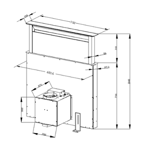 <span class=keywords><strong>Hotte</strong></span> aspirante <span class=keywords><strong>escamotable</strong></span> moderne à LED blanches pour îlot <span class=keywords><strong>de</strong></span> <span class=keywords><strong>cuisine</strong></span>, avec échappement ventilé, pour usage hôtelier et domestique - Product Image 6
