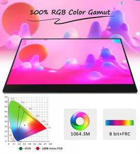 จอภาพแบบพกพา18.5นิ้วจอภาพแบบสัมผัส1080P สำหรับแล็ปท็อป IPS FHD ความสว่างสูง450 nits สำหรับจอเกม