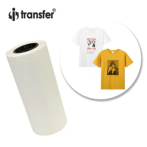 Beyaz mürekkep püskürtmeli yazıcı PET rulo Film Tshirt baskı için 30CM 60CM ısı transferi soğuk Peeling tekstil mürekkep püskürtmeli pet film