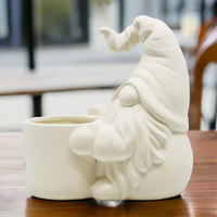 Jardinière en céramique personnalisée bisque non peinte petit pot parfait pour planter un cactus, un arrangement succulent coloré
