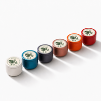 Boîte en métal ronde hermétique et opaque pour poudre de matcha, petite boîte de rangement de qualité alimentaire avec couvercle, conserve la fraîcheur, logo personnalisé OEM