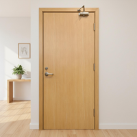 UL Certified 20 Min Interior Flush Wood Door Solid Core Commercial Timber Security Door Fireproof Swing Door