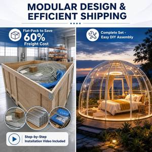Suite de luxe préfabriquée transparente en polycarbonate haut de gamme avec salle de bain pour complexe hôtelier et <span class=keywords><strong>village</strong></span> de vacances - Product Image 6