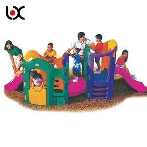 किंडरगार्टन के लिए स्लाइड के साथ बच्चों प्लास्टिक टॉय ट्री प्लेहाउस - Product Image 2