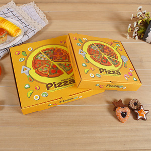 7/9/12/14 Zoll Pizzas ch achtel Biologisch abbaubare Wellpappe schachtel zum Mitnehmen Rechteckige Pizzas ch achtel - Product Image 2