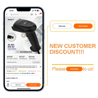 Lector de Código de Barras Portátil con Cable, Escáner de Código de Barras USB 1D/2D, Lector de Código QR