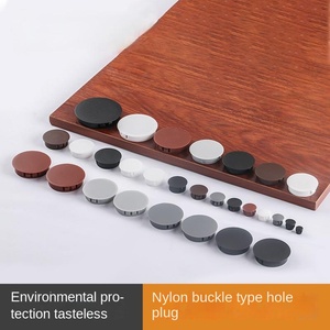 Quick Installation Small Rubber Hole <b>Plugs</b> Round Snap Panel Locking Hole <b>Plug</b> <b>Cover</b> Plastic Hole <b>Plug</b> Nylon Screw <b>Cover</b> Black - Product Image 2