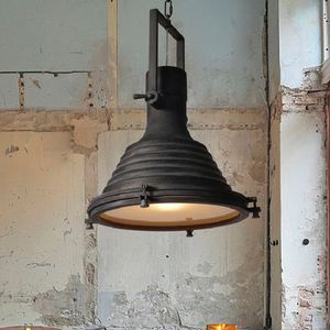 Vintage Loft Warehouse Industrial Style Einzel kopf Eisen Kunst Pendel leuchte Topf deckel Lampen schirm Beleuchtung Kronleuchter Pendel leuchten - Product Image 1