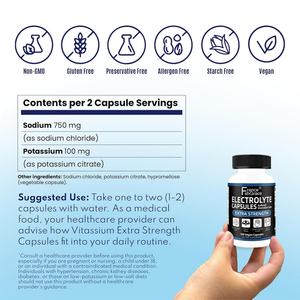 Capsules d'électrolytes de haute qualité pour soutenir la fonction cognitive chez les adultes, 100 capsules d'électrolytes - Product Image 2