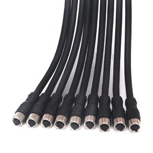 כבל חיישן תעופתי עמיד למים עם מחבר עמיד למים, מחבר נקבה M8 4 פינים מקורי (OEM) עם קידוד A, מחובר מראש. - Product Image 5