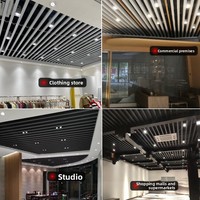 Spot LED carré en aluminium à double tête, projecteur cylindrique COB, éclairage commercial pour auvent, plafond et magasin