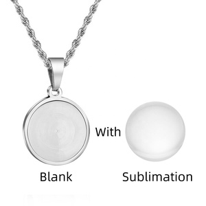 Nuova Collana con Ciondolo Portafoto Personalizzabile in Acciaio Inox Fai-da-Te 2021, Gioiello a Forma di Cuore per Sublimazione, Regalo - Product Image 6