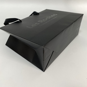 Sacs en papier personnalisés avec logo UV noir, emballages pour cosmétiques, bijoux, vêtements, sacs en carton pour le shopping, sacs cadeaux pour les petites entreprises - Product Image 6
