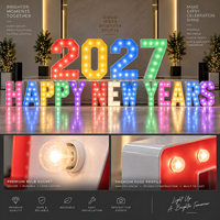 Lettres lumineuses géantes LED RGB néon pour fêtes, 3ft 4ft, pour proposition de mariage, anniversaire, événement de remise de diplôme, Bonne année