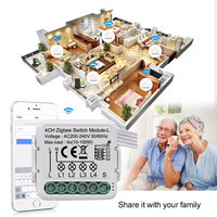 Diy 1/2/3/4 App Gang telecomando vocale 10a Dc Smart Switch Home Light Wireless Wifi Mini Tuya Smart Switch