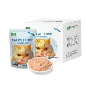 Laughing Pet 80g Paquete de comida húmeda Gatos adultos Pollo recién hervido Arroz Grapa Pescado <span class=keywords><strong>Dieta</strong></span> a base de carne Bolsa para gatitos de engorde - Product Image 1