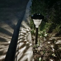 Lampe solaire LED à piquet, petite, blanc chaud, étanche IP55, pour extérieur, pelouse, avec angle de faisceau de 360°, pour projets de villas et cours.