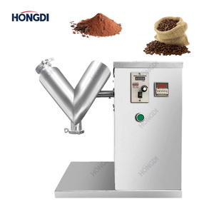 Mélangeur industriel automatique en acier inoxydable haute performance de type V pour le mélange de poudres alimentaires et chimiques, marque HONGDI - Product Image 1