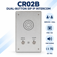 Interphone industriel SIP IP en alliage d'aluminium avec audio bidirectionnel, PoE et alimentation CC, pour montage mural dans les salles de contrôle de tunnels